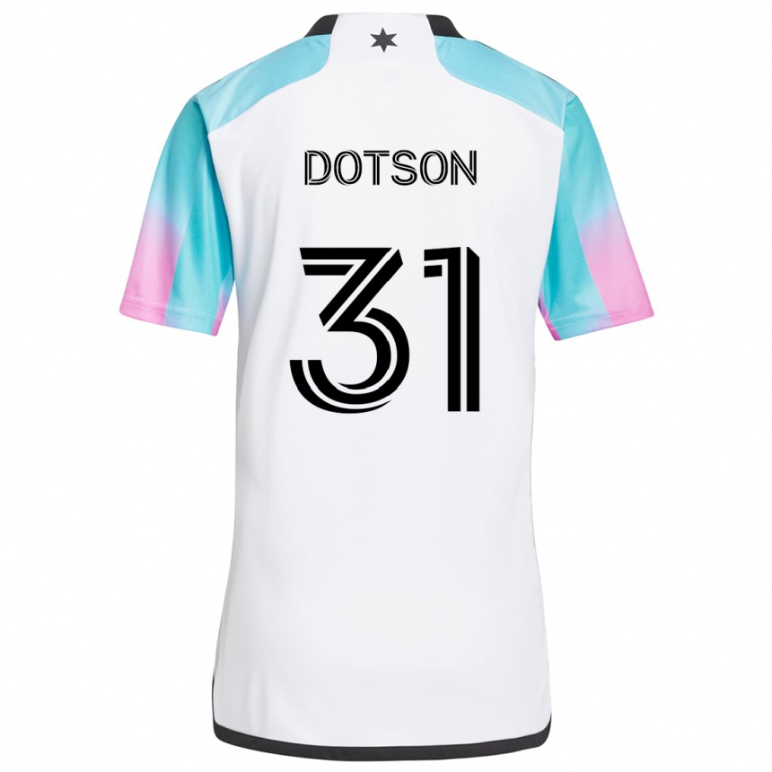 Niño Fútbol Camiseta Hassani Dotson #31 Blanco Azul Negro 2ª Equipación 2024/25