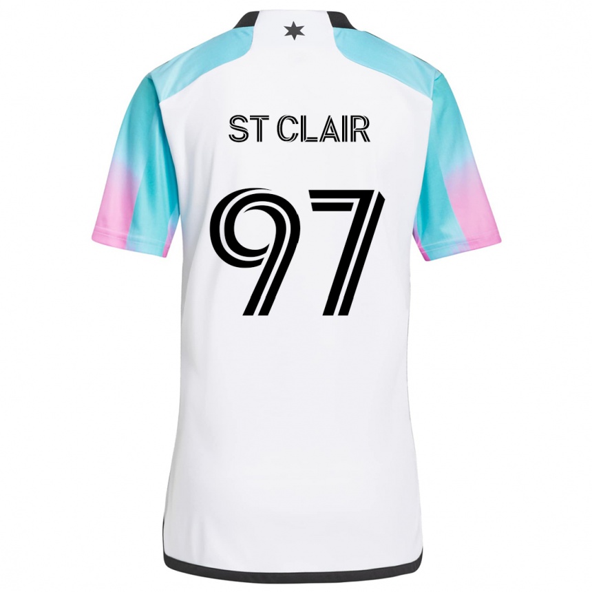 Niño Fútbol Camiseta Dayne St. Clair #97 Blanco Azul Negro 2ª Equipación 2024/25