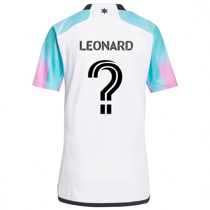 Niño Fútbol Camiseta Tyler Leonard #0 Blanco Azul Negro 2ª Equipación 2024/25