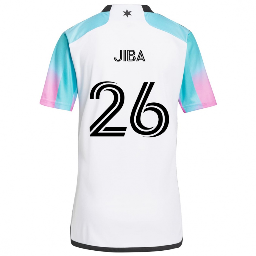 Niño Fútbol Camiseta Ryen Jiba #26 Blanco Azul Negro 2ª Equipación 2024/25