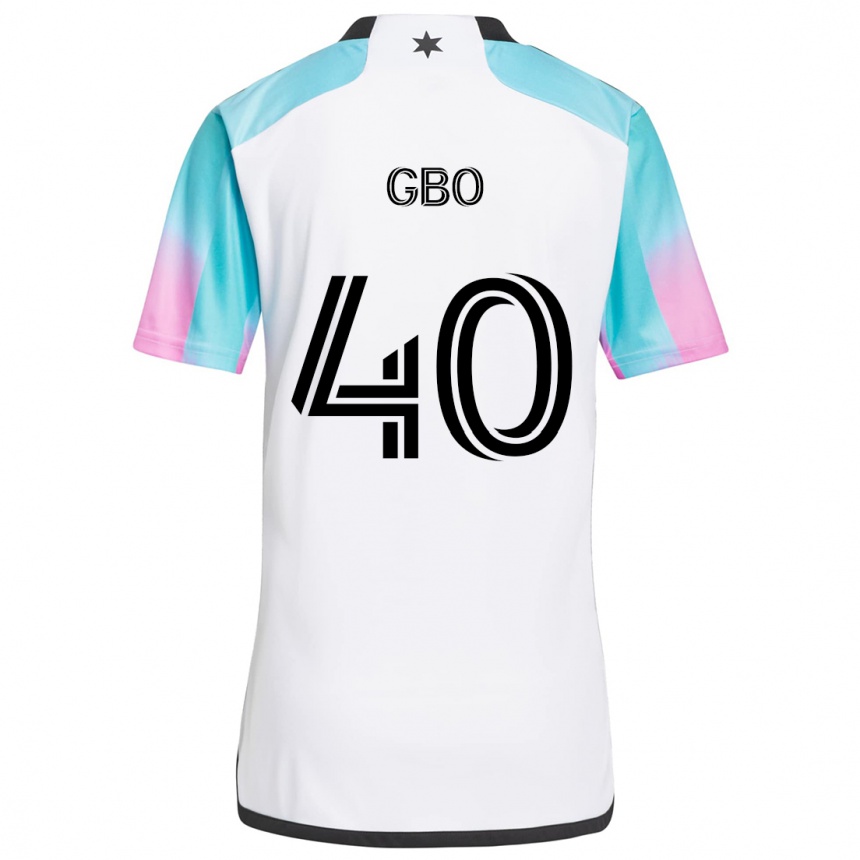 Niño Fútbol Camiseta Cedrik Gbo #40 Blanco Azul Negro 2ª Equipación 2024/25