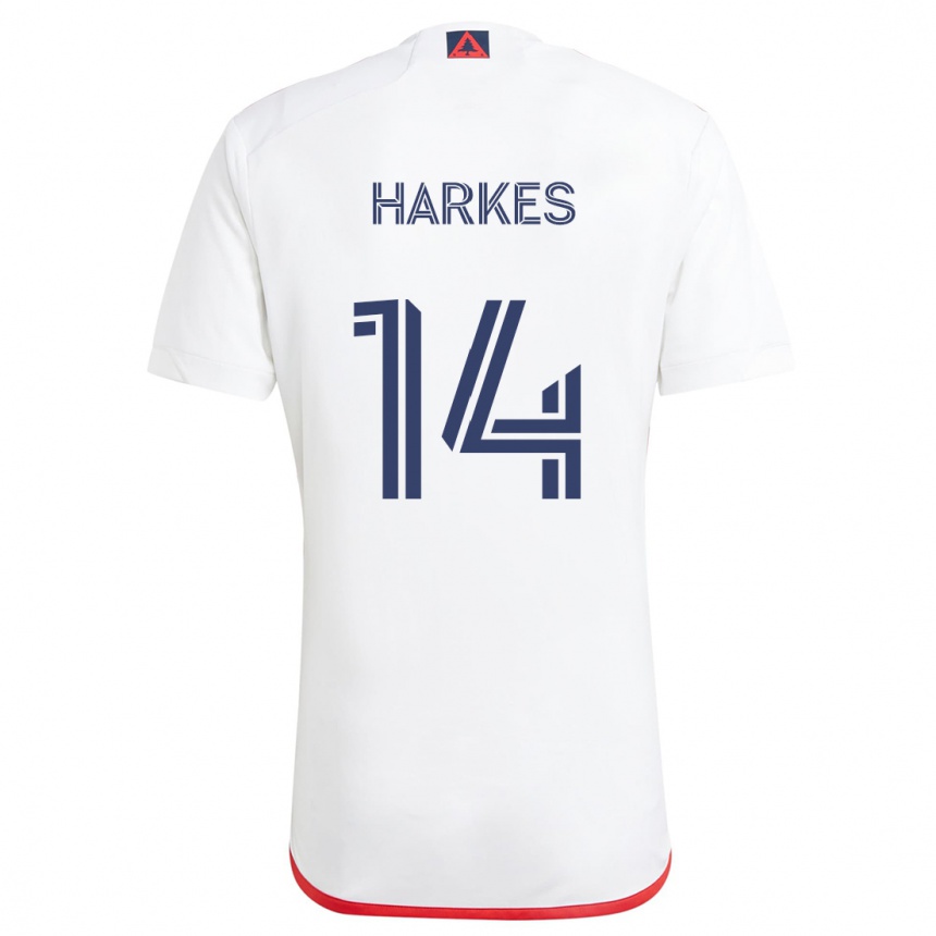 Niño Fútbol Camiseta Ian Harkes #14 Blanco Rojo 2ª Equipación 2024/25