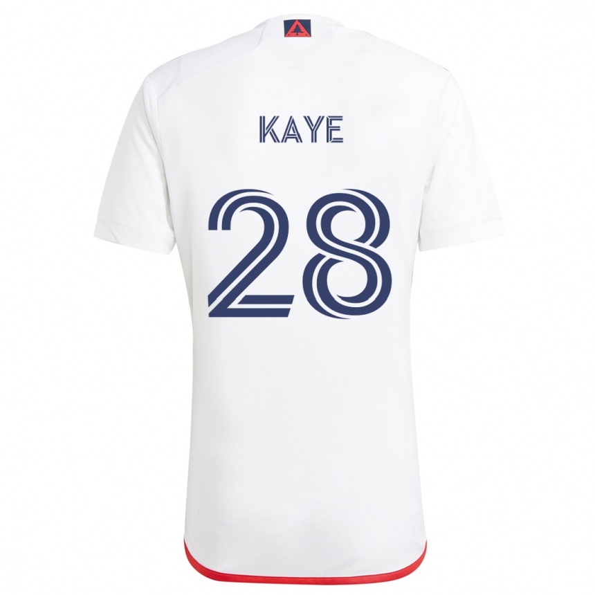 Niño Fútbol Camiseta Mark-Anthony Kaye #28 Blanco Rojo 2ª Equipación 2024/25