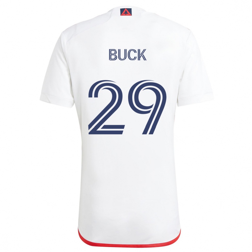 Niño Fútbol Camiseta Noel Buck #29 Blanco Rojo 2ª Equipación 2024/25