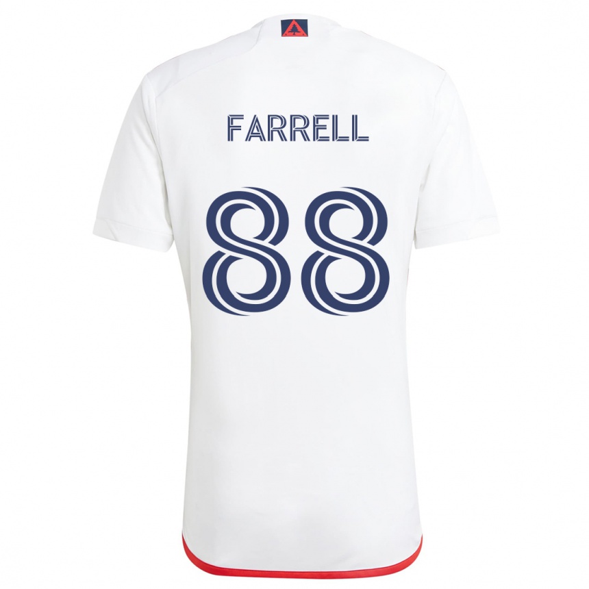 Niño Fútbol Camiseta Andrew Farrell #88 Blanco Rojo 2ª Equipación 2024/25