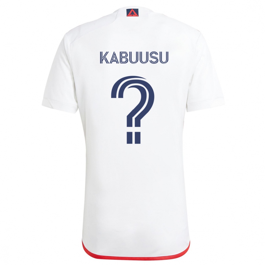 Niño Fútbol Camiseta Jamie Kabuusu #0 Blanco Rojo 2ª Equipación 2024/25