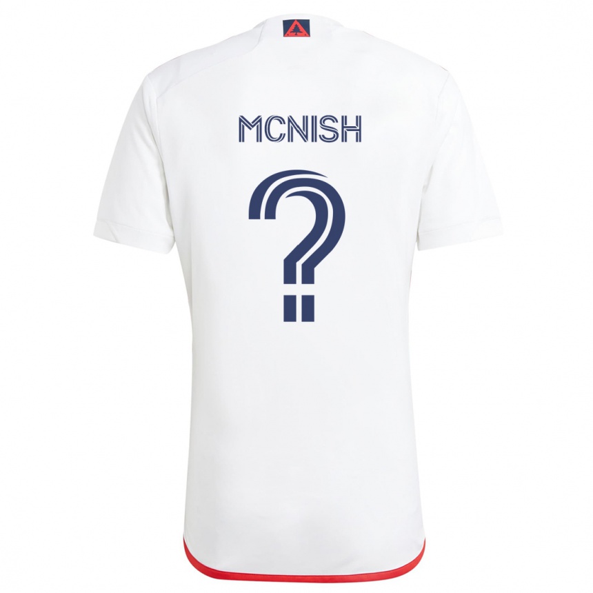 Niño Fútbol Camiseta Sheridan Mcnish #0 Blanco Rojo 2ª Equipación 2024/25