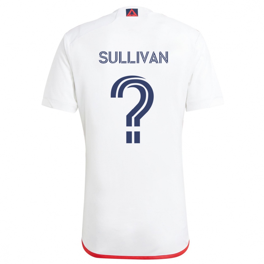 Niño Fútbol Camiseta Mason Sullivan #0 Blanco Rojo 2ª Equipación 2024/25