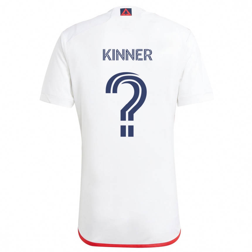 Niño Fútbol Camiseta Sage Kinner #0 Blanco Rojo 2ª Equipación 2024/25