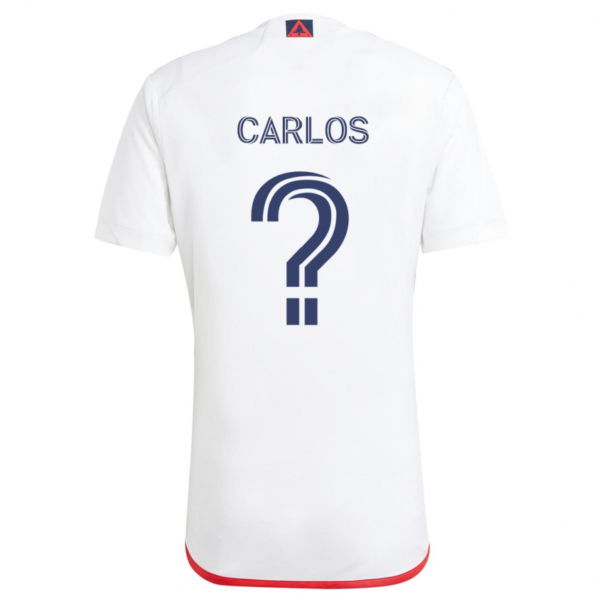 Niño Fútbol Camiseta Cristiano Carlos #0 Blanco Rojo 2ª Equipación 2024/25