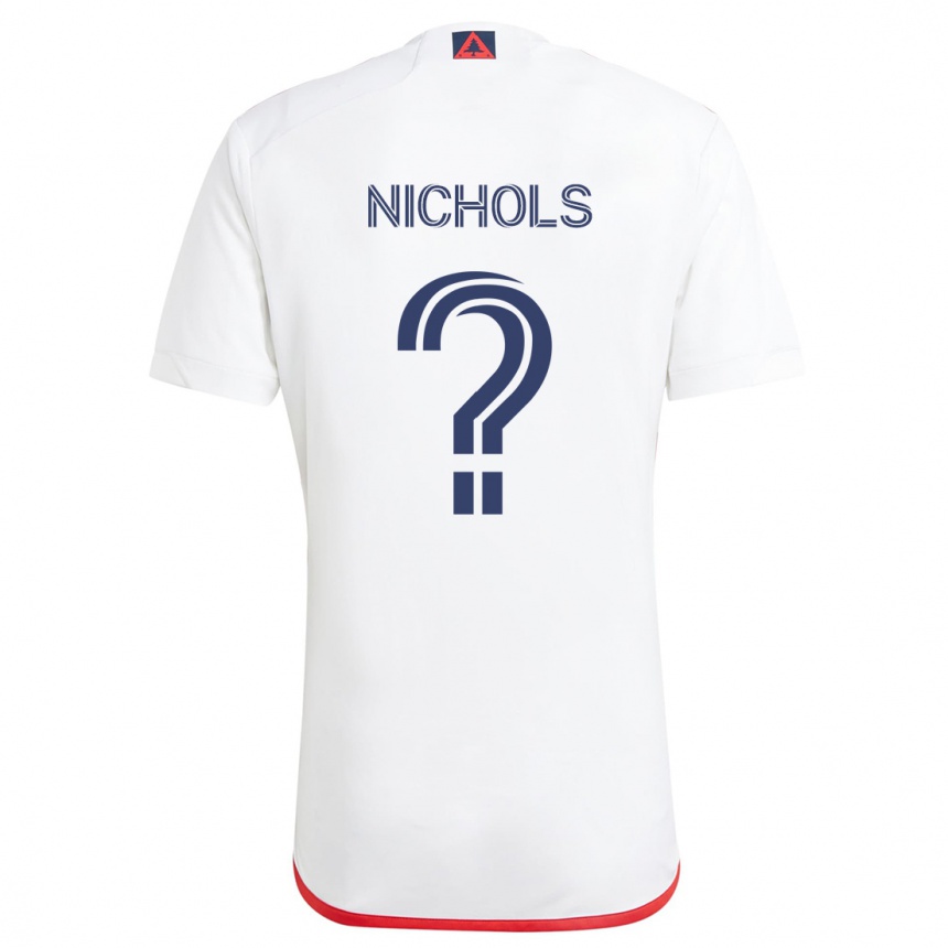 Niño Fútbol Camiseta Robert Nichols #0 Blanco Rojo 2ª Equipación 2024/25