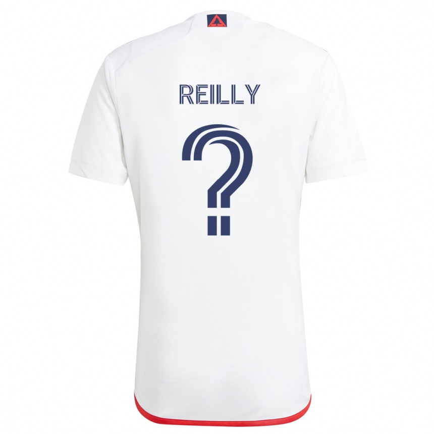 Niño Fútbol Camiseta Aidan Reilly #0 Blanco Rojo 2ª Equipación 2024/25