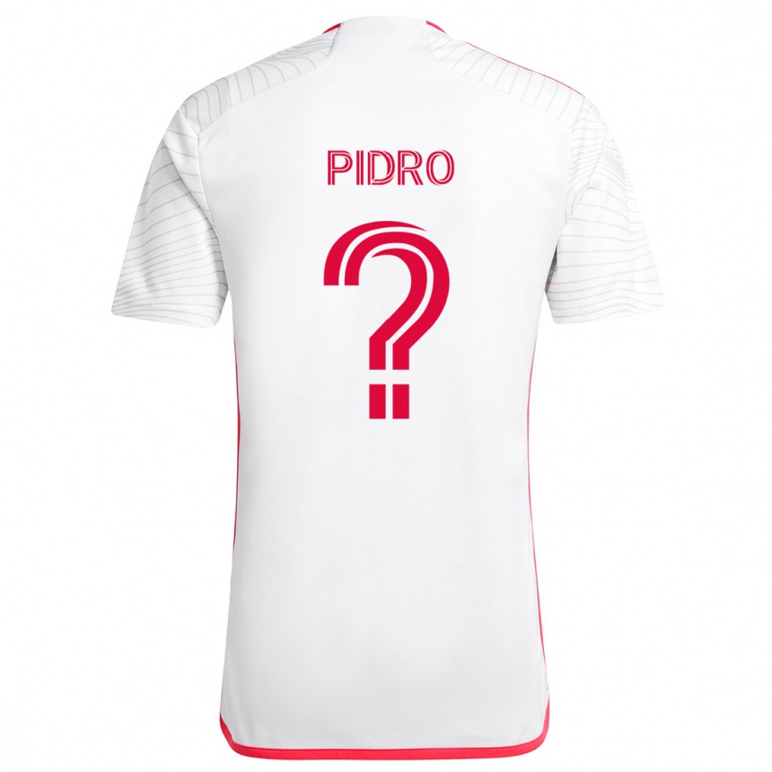 Niño Fútbol Camiseta Selmir Pidro #0 Blanco Rojo 2ª Equipación 2024/25