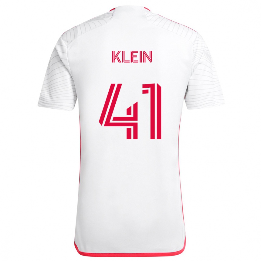 Niño Fútbol Camiseta Johnny Klein #41 Blanco Rojo 2ª Equipación 2024/25