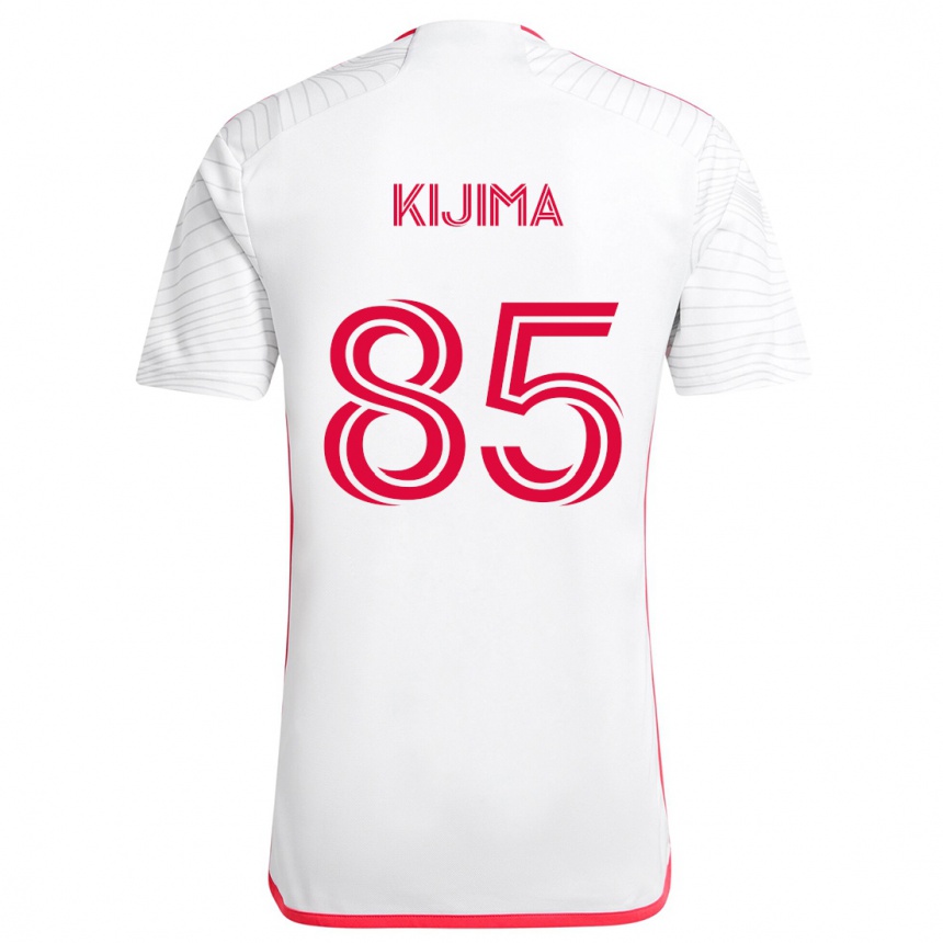 Niño Fútbol Camiseta Hosei Kijima #85 Blanco Rojo 2ª Equipación 2024/25