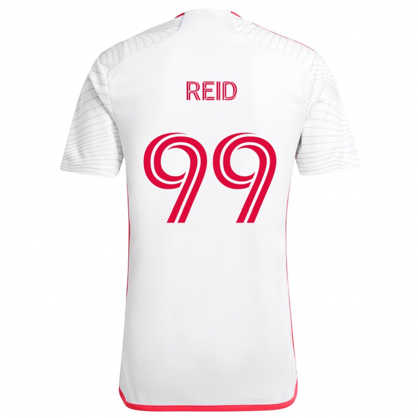 Niño Fútbol Camiseta Jayden Reid #99 Blanco Rojo 2ª Equipación 2024/25