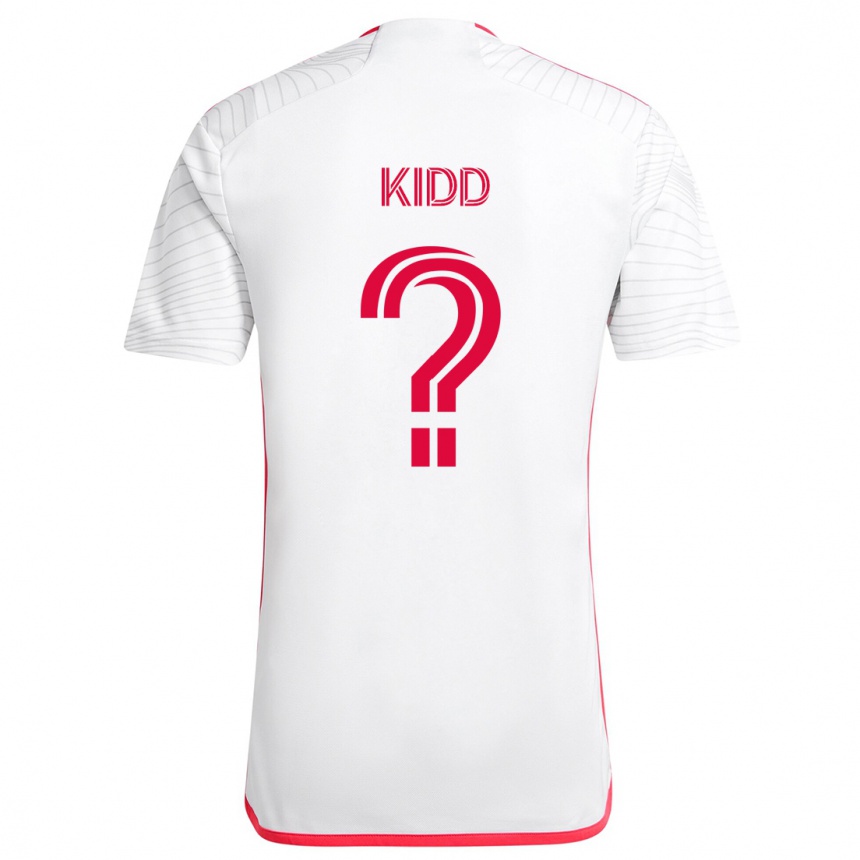 Niño Fútbol Camiseta Matteo Kidd #0 Blanco Rojo 2ª Equipación 2024/25