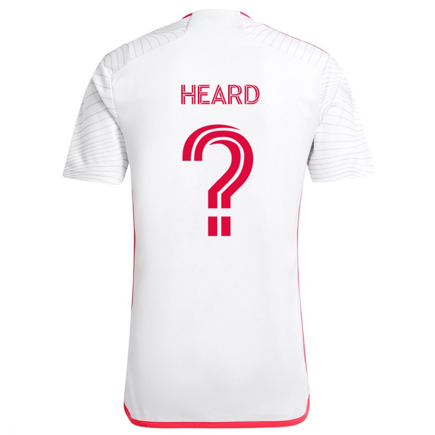 Niño Fútbol Camiseta Aaron Heard #0 Blanco Rojo 2ª Equipación 2024/25