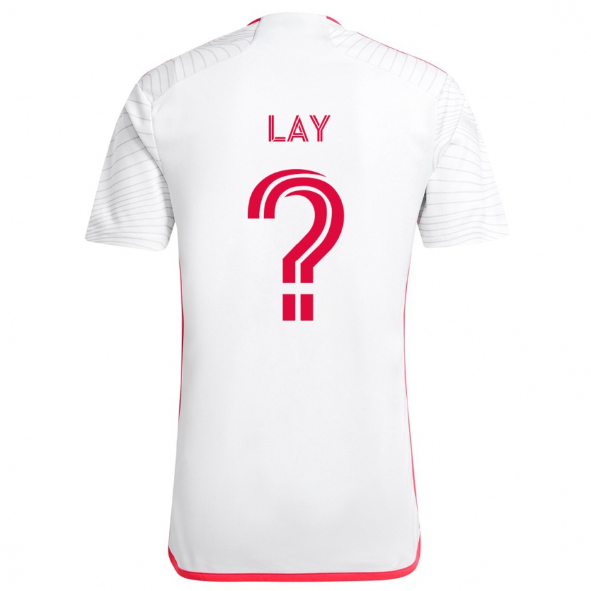 Niño Fútbol Camiseta Mikey Lay #0 Blanco Rojo 2ª Equipación 2024/25