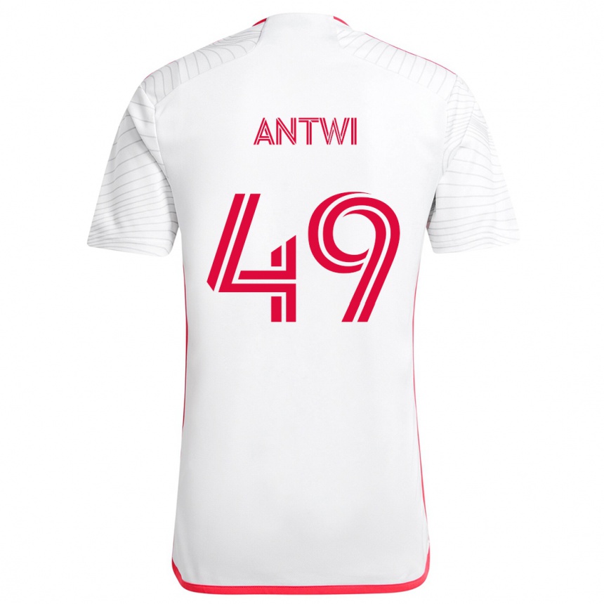 Niño Fútbol Camiseta Seth Antwi #49 Blanco Rojo 2ª Equipación 2024/25