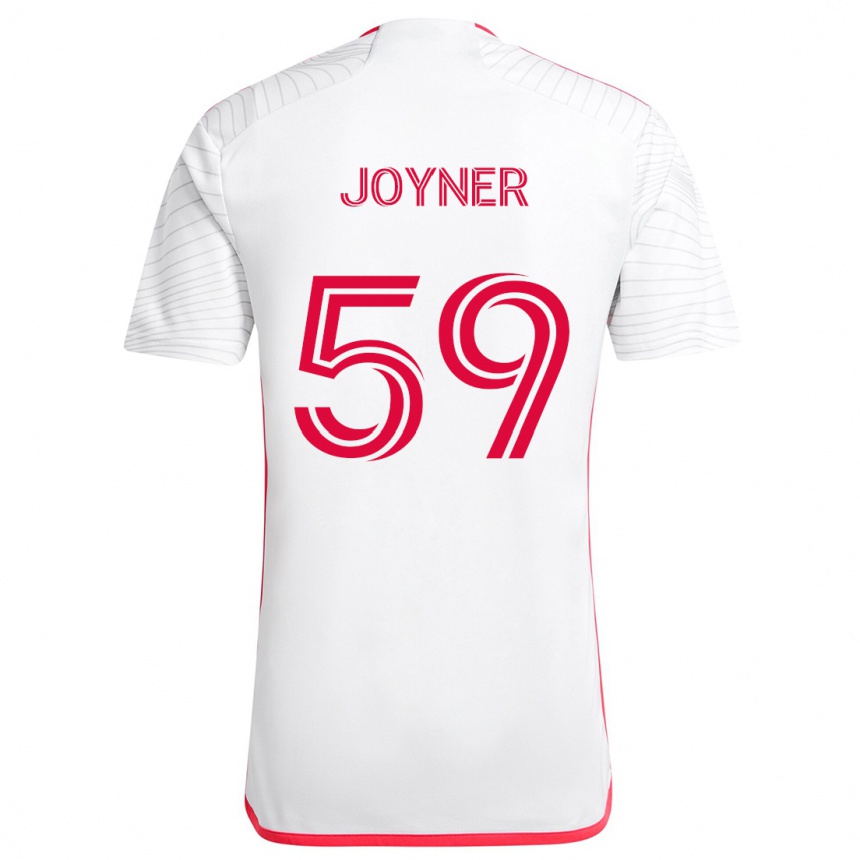 Niño Fútbol Camiseta Mykhi Joyner #59 Blanco Rojo 2ª Equipación 2024/25