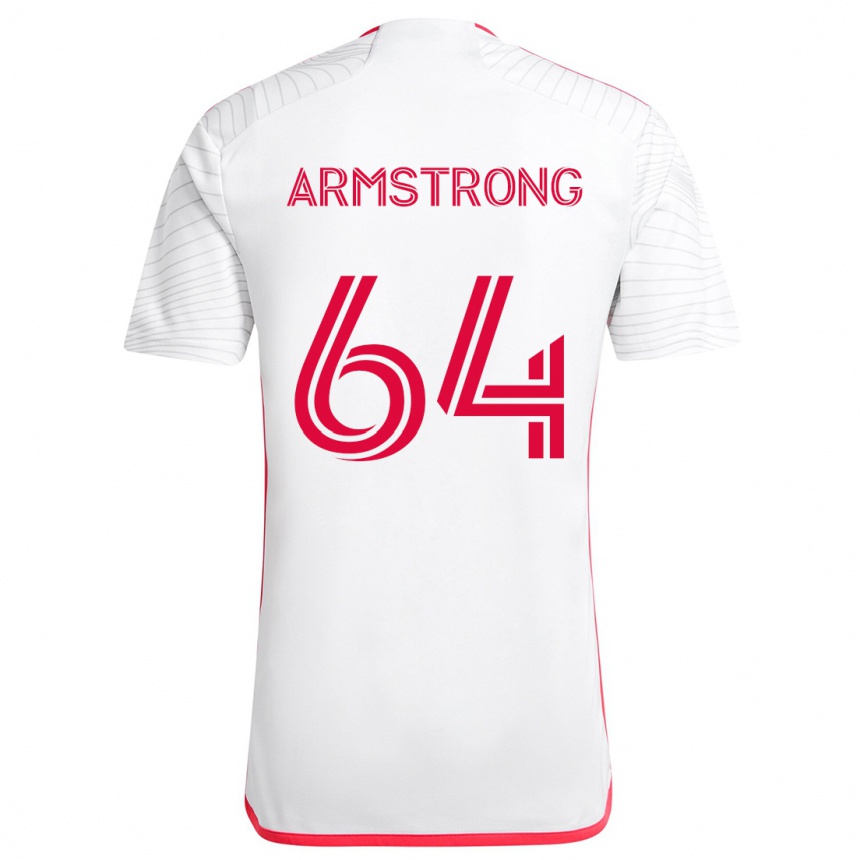 Niño Fútbol Camiseta Dida Armstrong #64 Blanco Rojo 2ª Equipación 2024/25