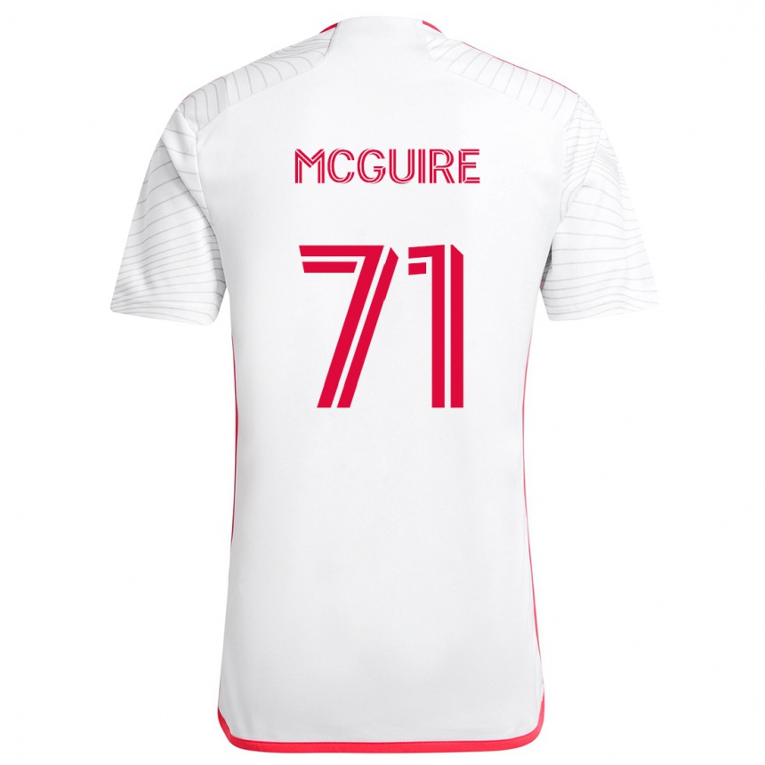 Niño Fútbol Camiseta Nolan Mcguire #71 Blanco Rojo 2ª Equipación 2024/25