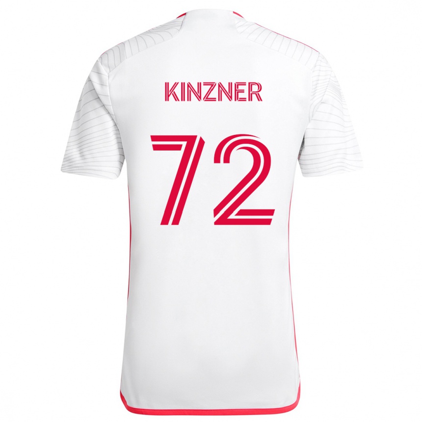 Niño Fútbol Camiseta Eric Kinzner #72 Blanco Rojo 2ª Equipación 2024/25