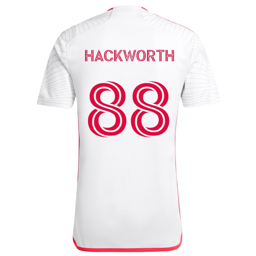 Niño Fútbol Camiseta Larsen Hackworth #88 Blanco Rojo 2ª Equipación 2024/25