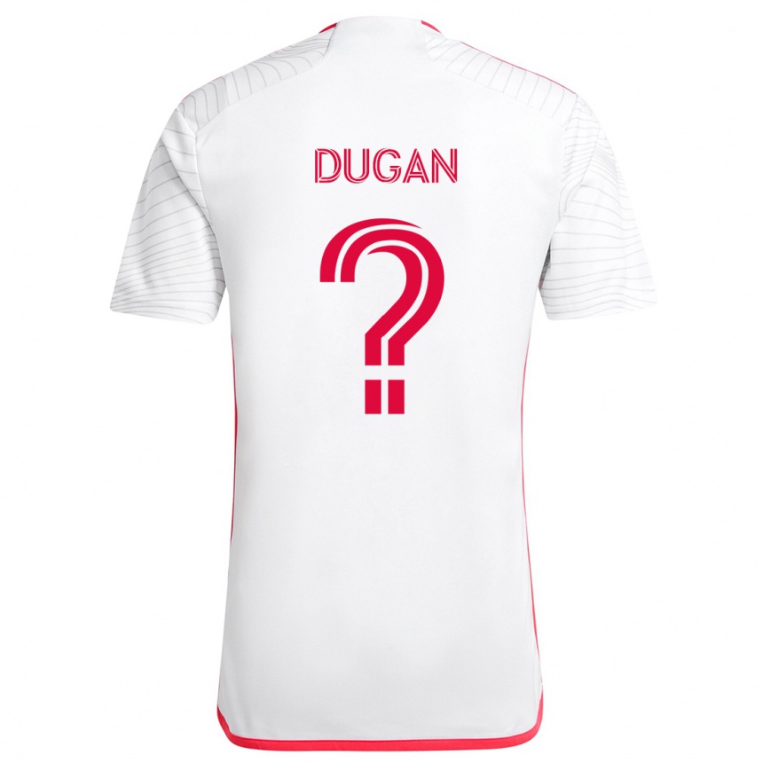 Niño Fútbol Camiseta Ryan Dugan #0 Blanco Rojo 2ª Equipación 2024/25