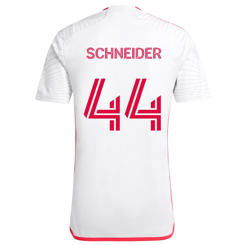 Niño Fútbol Camiseta Max Schneider #44 Blanco Rojo 2ª Equipación 2024/25