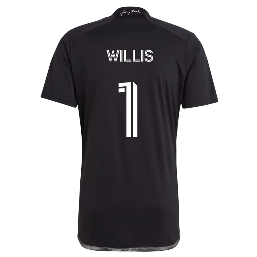 Niño Fútbol Camiseta Joe Willis #1 Negro 2ª Equipación 2024/25