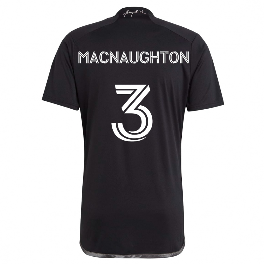 Niño Fútbol Camiseta Lukas Macnaughton #3 Negro 2ª Equipación 2024/25