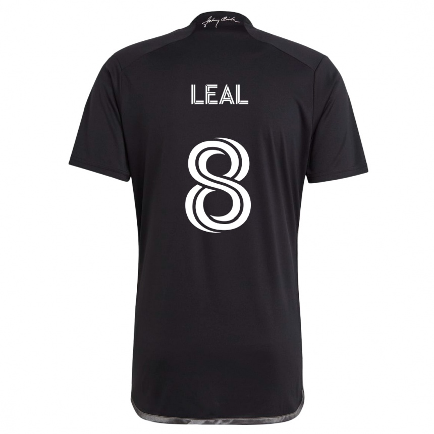 Niño Fútbol Camiseta Randall Leal #8 Negro 2ª Equipación 2024/25