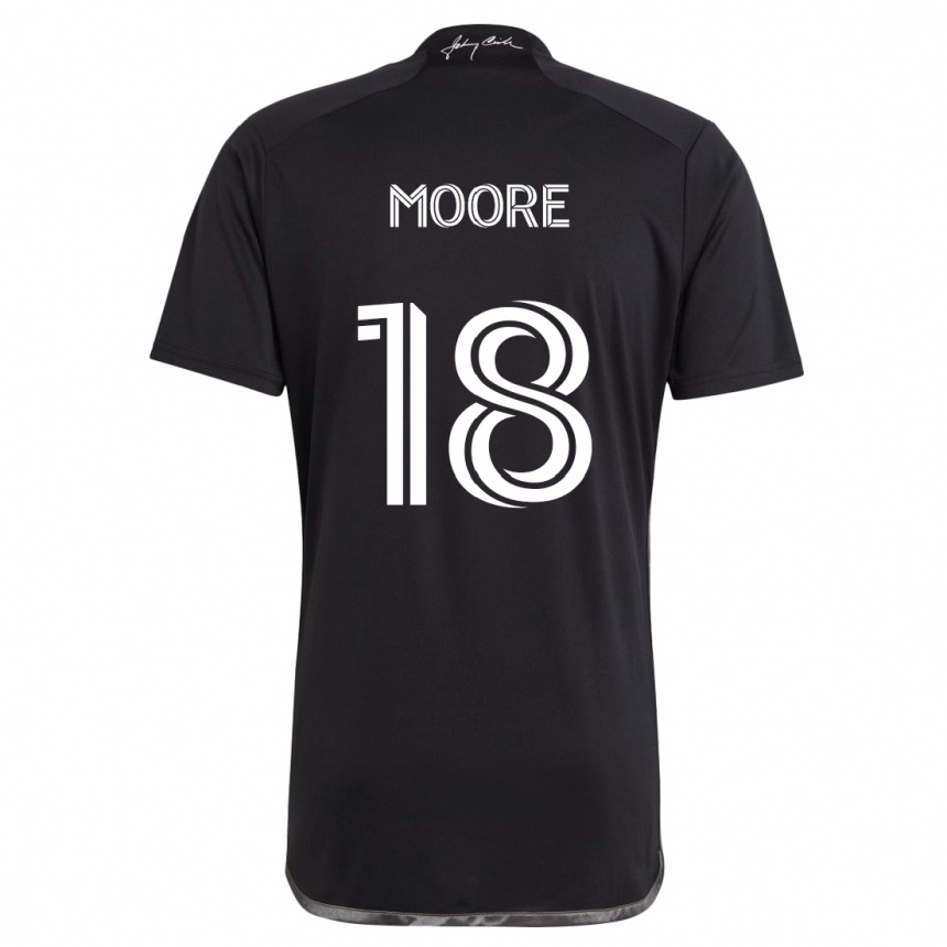 Niño Fútbol Camiseta Shaq Moore #18 Negro 2ª Equipación 2024/25