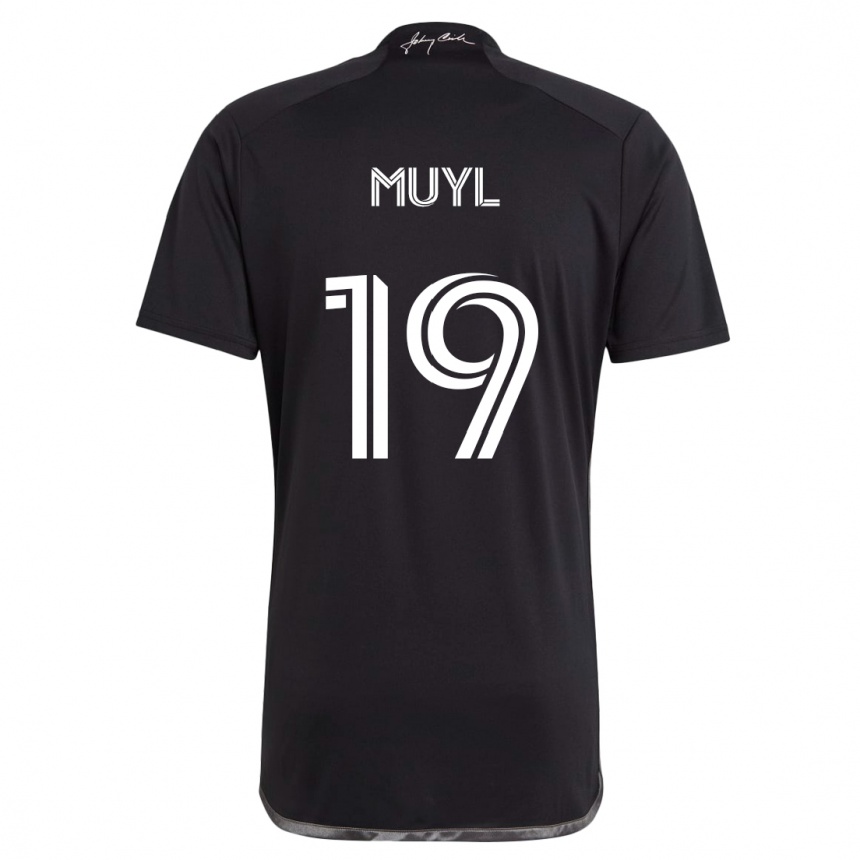 Niño Fútbol Camiseta Alex Muyl #19 Negro 2ª Equipación 2024/25