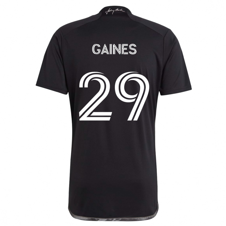 Niño Fútbol Camiseta Julian Gaines #29 Negro 2ª Equipación 2024/25