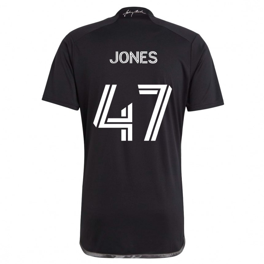 Niño Fútbol Camiseta Isaiah Jones #47 Negro 2ª Equipación 2024/25