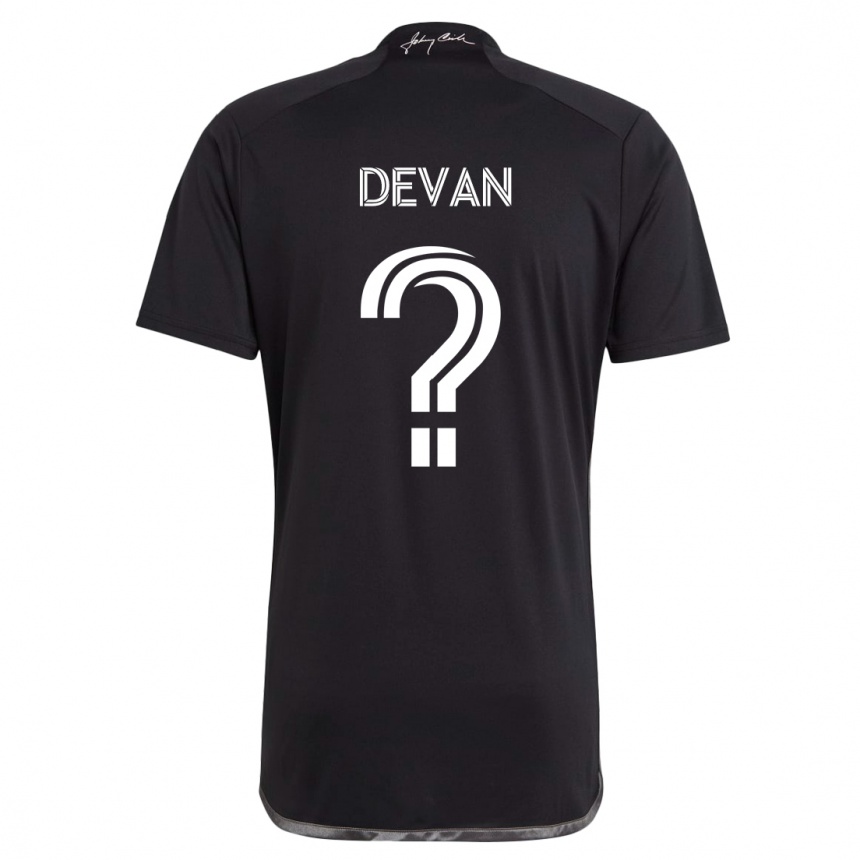 Niño Fútbol Camiseta Liam Devan #0 Negro 2ª Equipación 2024/25