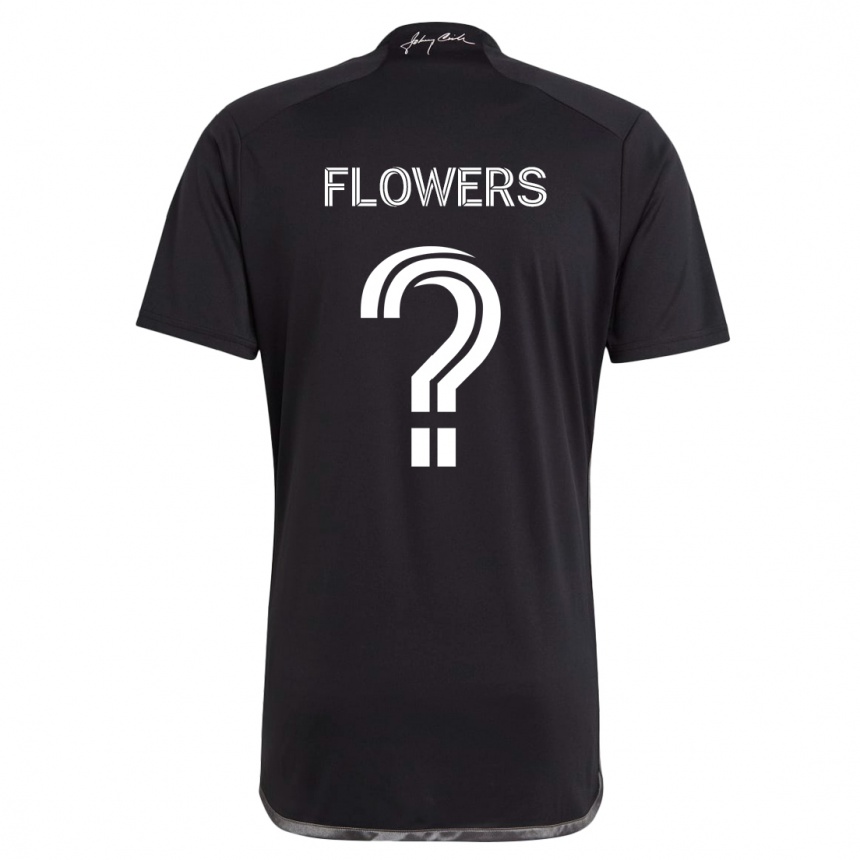 Niño Fútbol Camiseta Ashton Flowers #0 Negro 2ª Equipación 2024/25