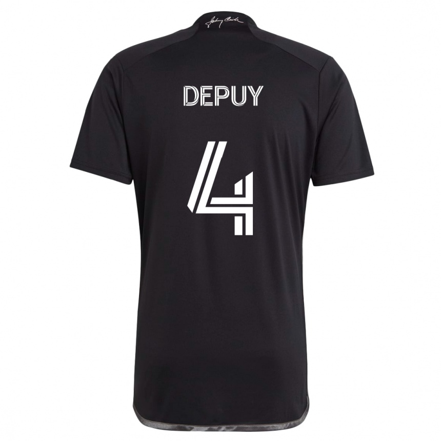 Niño Fútbol Camiseta Nick Depuy #4 Negro 2ª Equipación 2024/25