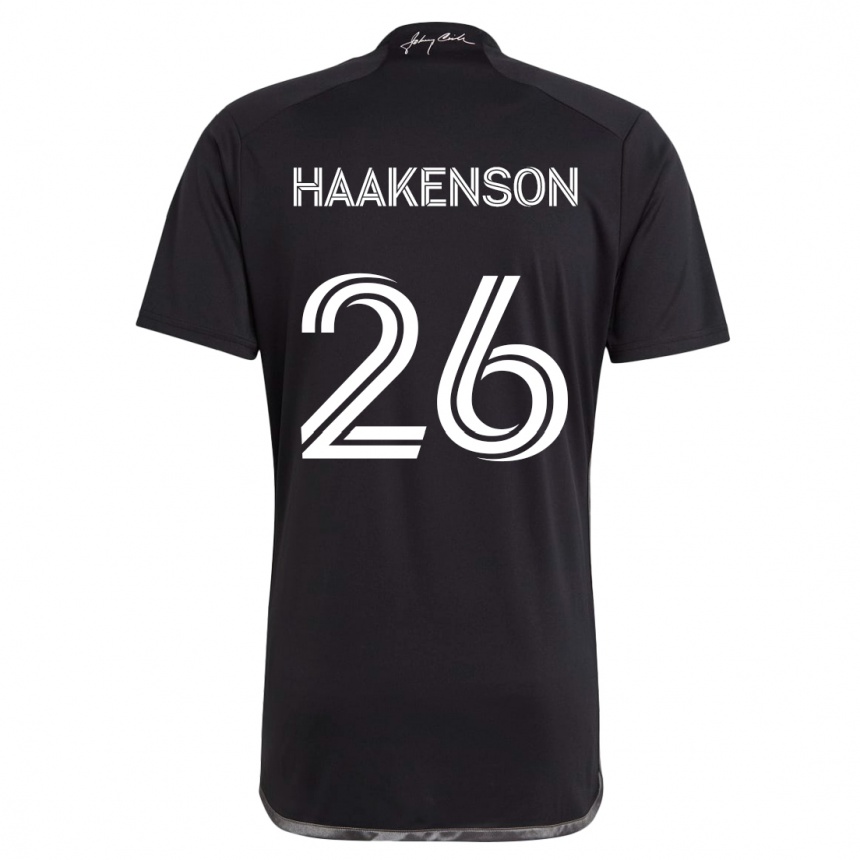 Niño Fútbol Camiseta Luke Haakenson #26 Negro 2ª Equipación 2024/25