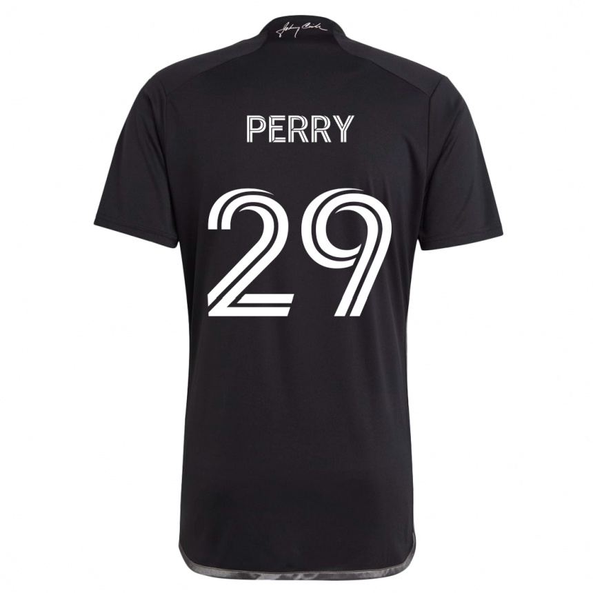 Niño Fútbol Camiseta Nebiyou Perry #29 Negro 2ª Equipación 2024/25