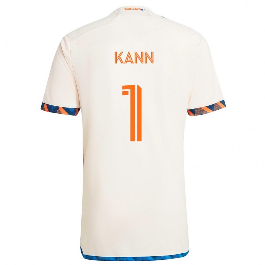 Niño Fútbol Camiseta Alec Kann #1 Blanco Naranja 2ª Equipación 2024/25