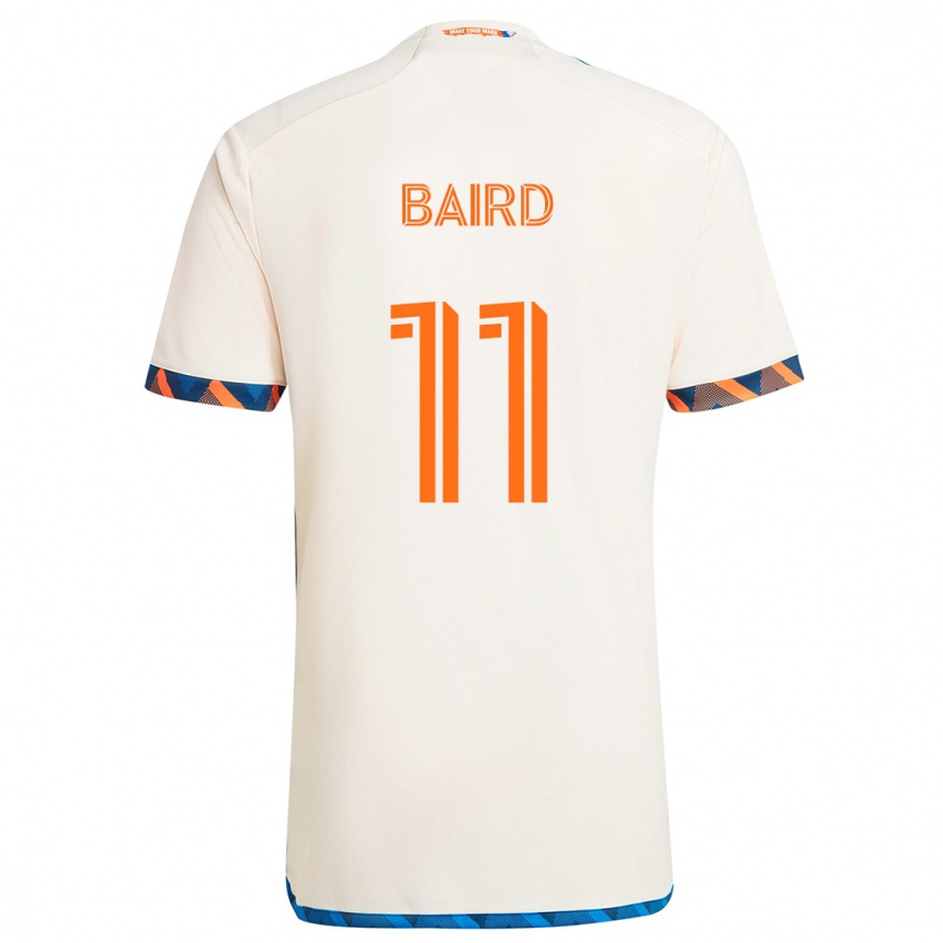 Niño Fútbol Camiseta Corey Baird #11 Blanco Naranja 2ª Equipación 2024/25