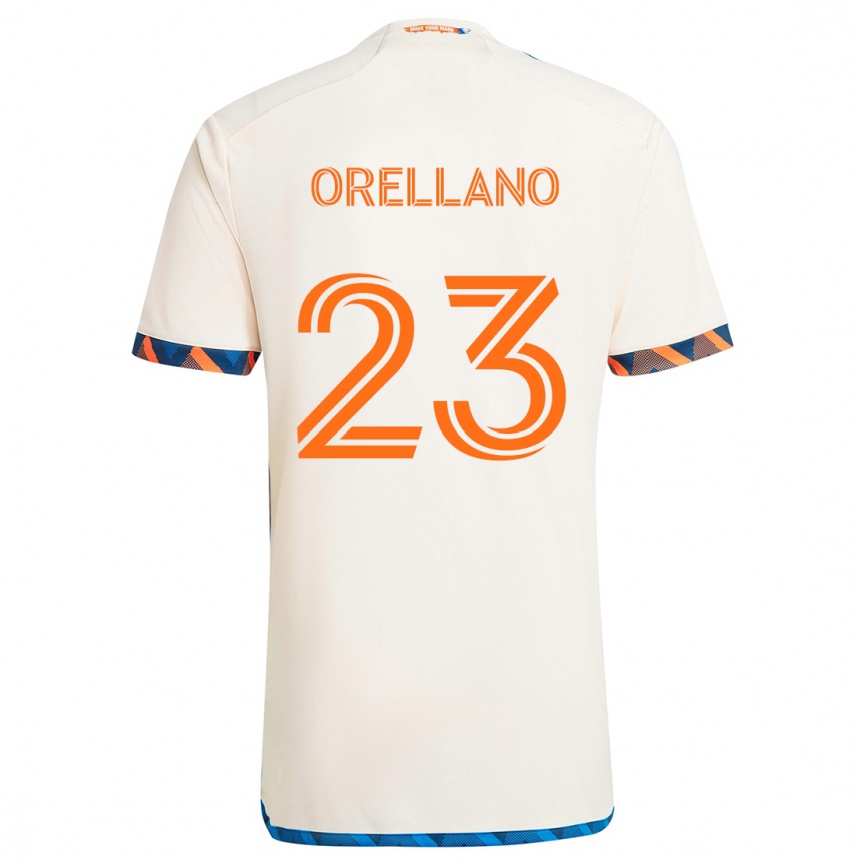 Niño Fútbol Camiseta Luca Orellano #23 Blanco Naranja 2ª Equipación 2024/25