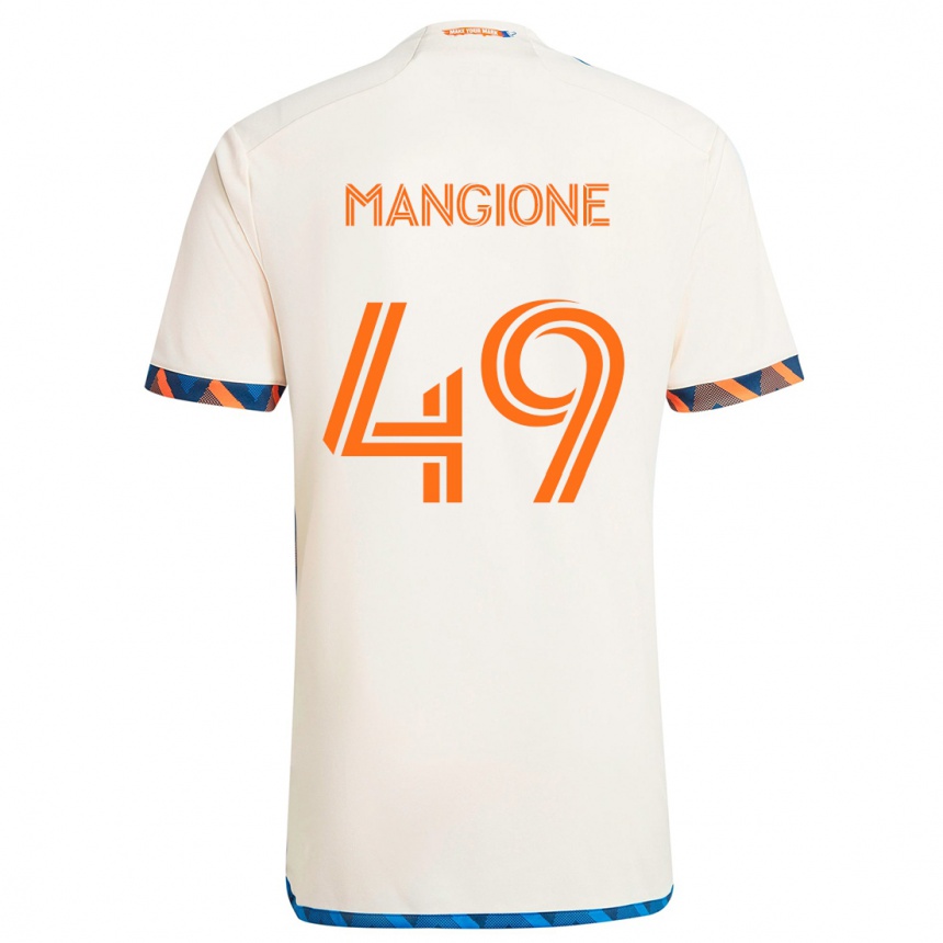 Niño Fútbol Camiseta Peter Mangione #49 Blanco Naranja 2ª Equipación 2024/25