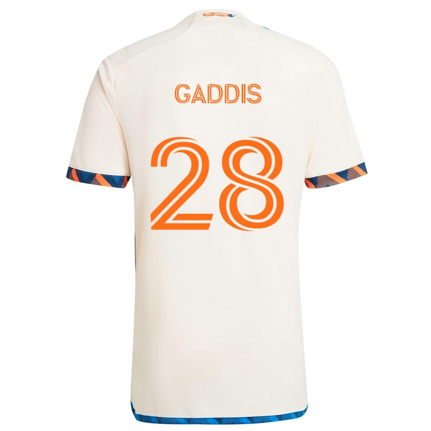 Niño Fútbol Camiseta Raymon Gaddis #28 Blanco Naranja 2ª Equipación 2024/25