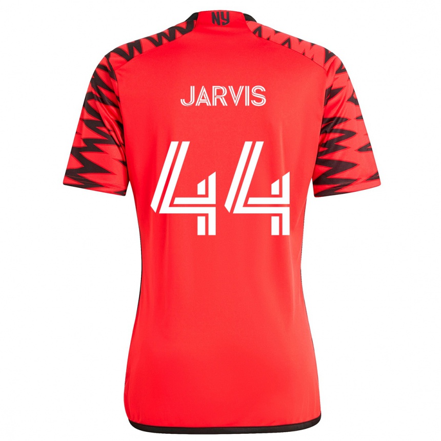 Niño Fútbol Camiseta Aiden Jarvis #44 Rojo Negro Blanco 2ª Equipación 2024/25