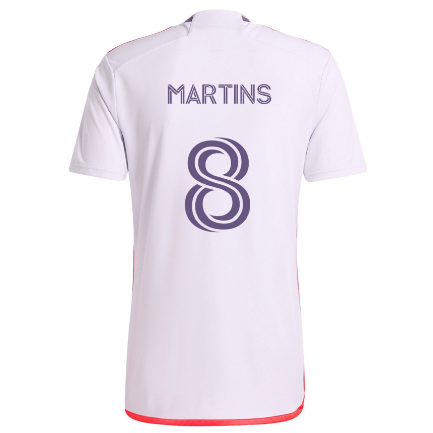 Niño Fútbol Camiseta Felipe Martins #8 Blanco Rojo Púrpura 2ª Equipación 2024/25